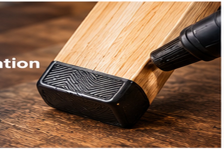 Cricket bat toe guard installation